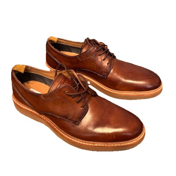 Men’s Steve Madden Voyagee Brown Leather Upper Shoes Size 7.5D 247 Cognac Lea - Picture 1 of 8